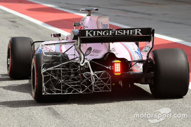 Esteban Ocon, Sahara Force India F1 VJM10 avec des capteurs aéro