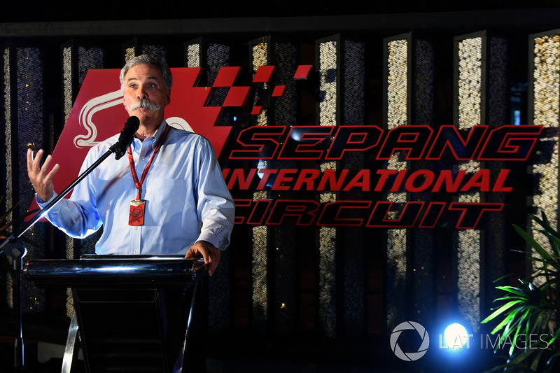 Chase Carey, Chief Executive Officer and Executive Chairman of the Formula One Group at Petronas BBQ