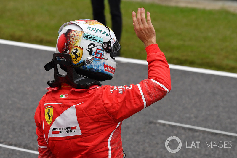 Sebastian Vettel, Ferrari dans le Parc Fermé