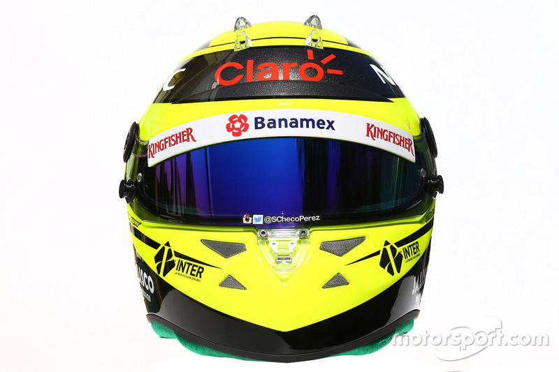 The helmet of Sergio Perez, Sahara Force India F1