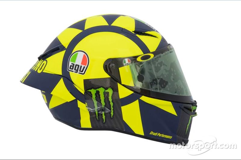 El casco de Valentino Rossi, Yamaha Factory Racing