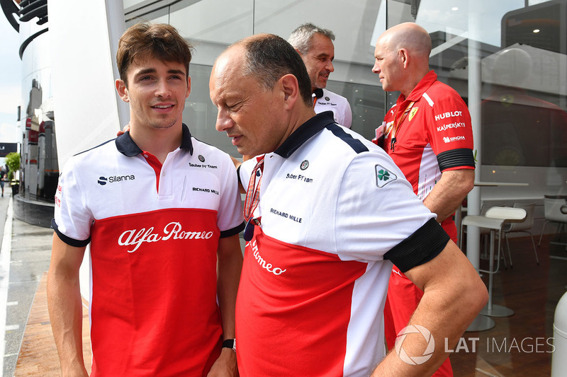 Charles Leclerc, Sauber y Frederic Vasseur, Sauber, Team Principal