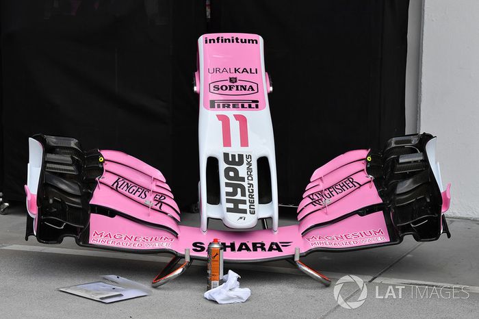 El morro y alerones delanteros del Force India VJM11