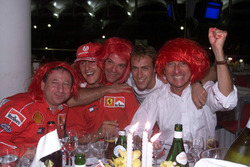 Malesia 2000, Jean Todt, Michael Schumacher, Rubens Barrichello Luca Badoer, Luca di Montezemolo, Ferrari