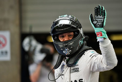 Nico Rosberg, Mercedes AMG F1 Team celebrates his pole position in parc ferme