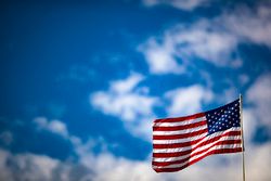 Bandera de los Estados Unidos en el circuito de las Américas