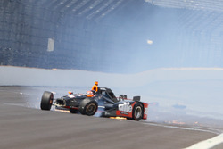 Crash: Alex Tagliani, A.J. Foyt Enterprises Honda