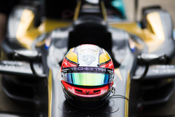 Le casque de Jean-Eric Vergne, Techeetah, sur sa voiture