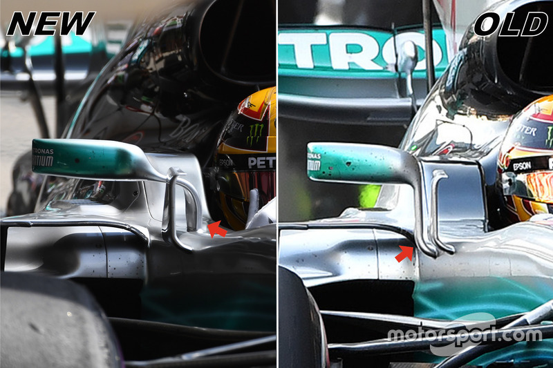 Mercedes AMG F1 W08, wing mirros