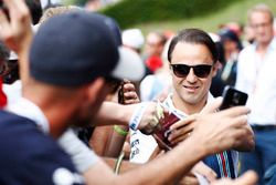 Felipe Massa, Williams, signs autograps for fans