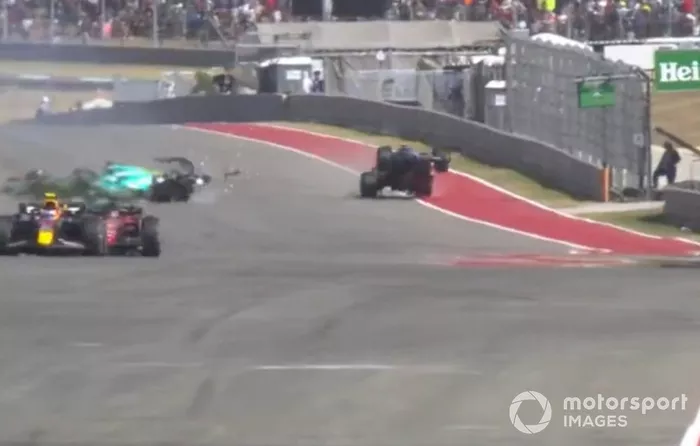 Accidente de Stroll y Alonso en Austin