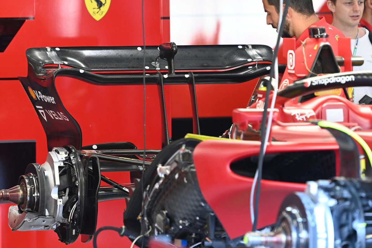 Detalle de la parte trasera del Ferrari F1-75