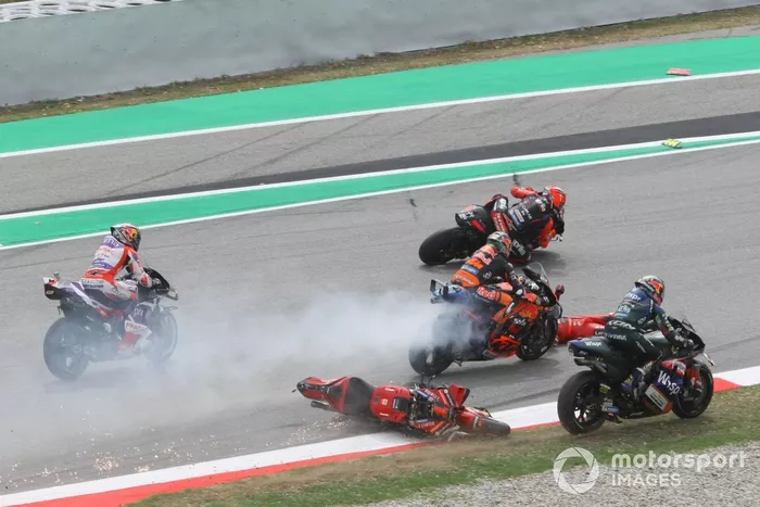Francesco Bagnaia, caída del equipo Ducati