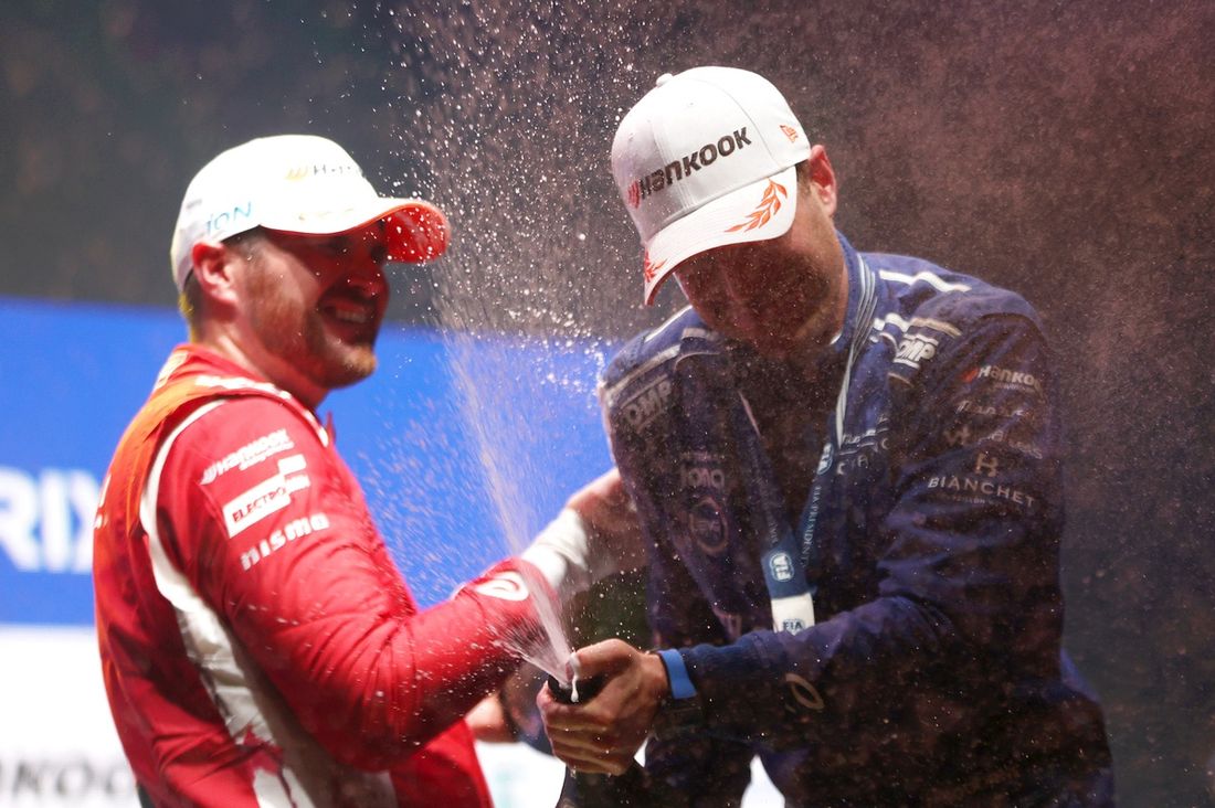 Podium: Oliver Rowland, Nissan Formula E Team, Stoffel Vandoorne, Maserati MSG Racing