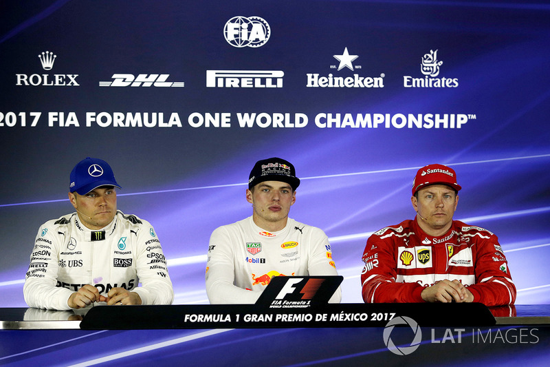 Mexican GP - Podium: Max Verstappen, 2. Valtteri Bottas, 3. Kimi Raikkonen