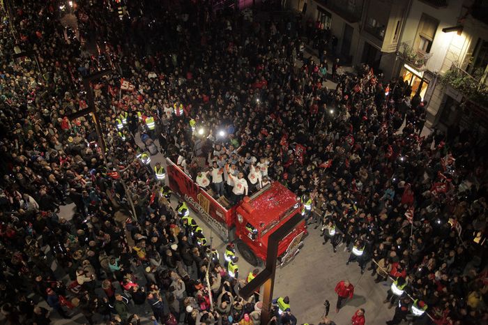 Celebración Marc Márquez en Cervera