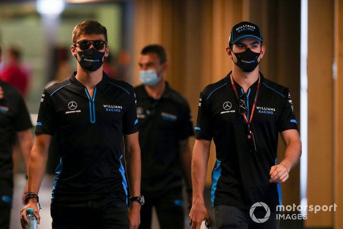 George Russell, Williams Racing y Nicholas Latifi, Williams Racing 