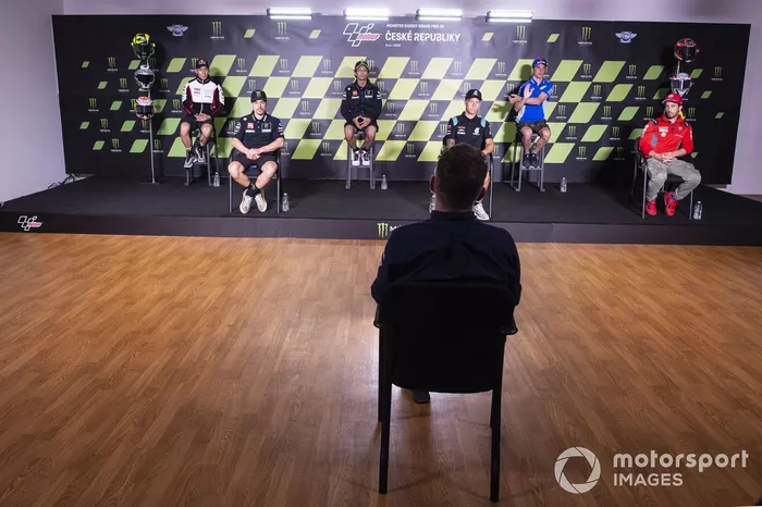 conferencia de prensa Takaaki Nakagami, Team LCR Honda, Maverick Viñales, Yamaha Factory Racing, Valentino Rossi, Yamaha Factory Racing, Fabio Quartararo, Petronas Yamaha SRT, Joan Mir, Team Suzuki MotoGP, Andrea Dovizioso, Ducati Team