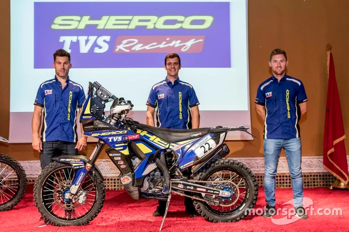 Michael Merge, Sherco TVS, Lorenzo Santolino, Sherco TVS y Adrien Merge, Sherco TVS
