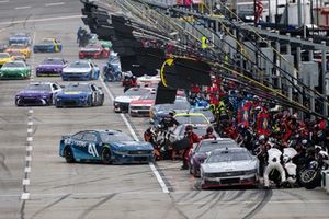 Cole Custer, Haas Factory Team Ford, Ryan Blaney, Team Penske Ford