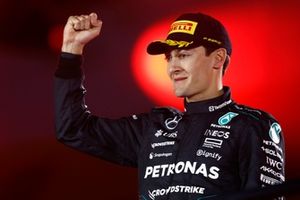 George Russell, Mercedes-AMG F1 Team, 1ª posição, no pódio