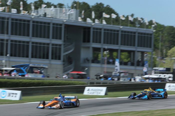 Scott Dixon, Chip Ganassi Racing Honda, Jimmie Johnson, Chip Ganassi Racing Honda