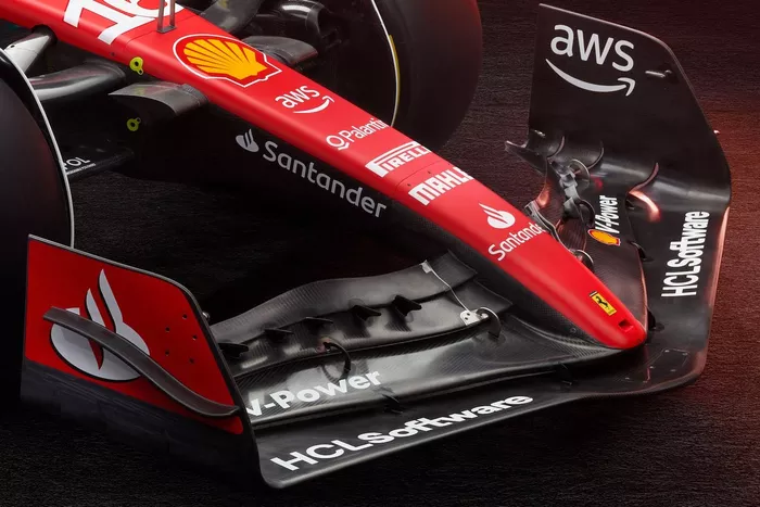 Ferrari SF-23. detalle alerón delantero