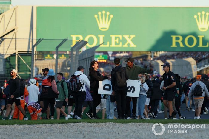 Aficionados al final de la carrera