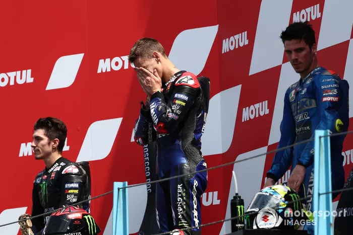 Podio: ganador de la carrera Fabio Quartararo, Yamaha Factory Racing