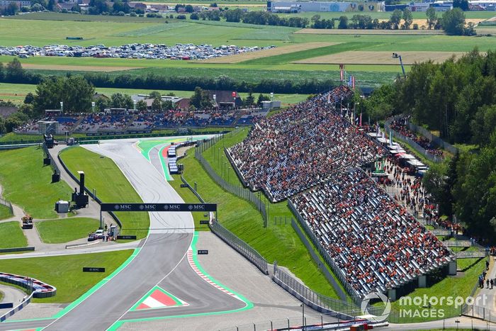Una vista panorámica del Red Bull Ring en Spielberg