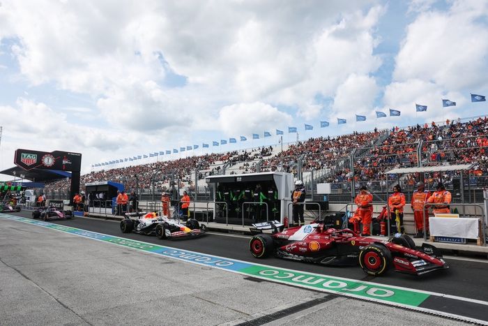 Charles Leclerc, Ferrari, Isack Hadjar, Racing Bulls Team