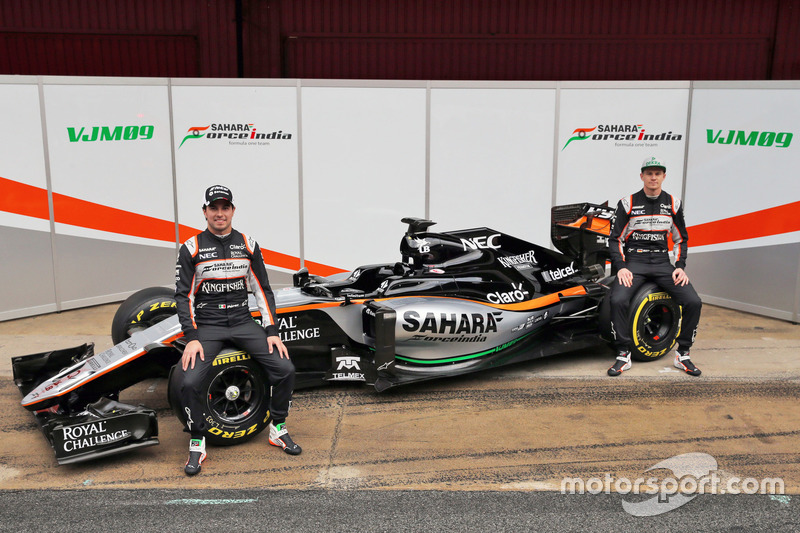 Sergio Perez, Sahara Force India F1 and Nico Hulkenberg, Sahara Force India F1 unveil the Sahara For