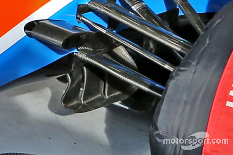 Manor Racing MRT05 turning vanes detail