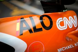 The bodywork detail of Fernando Alonso, McLaren MCL32