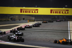 Marcus Ericsson, Sauber C37 Ferrari, Lance Stroll, Williams FW41 Mercedes, Romain Grosjean, Haas F1 Team VF-18 Ferrari, Sergey Sirotkin, Williams FW41 Mercedes, Charles Leclerc, Sauber C37 Ferrari, et Stoffel Vandoorne, McLaren MCL33 Renault