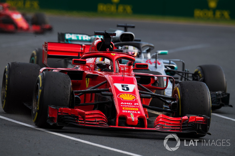 Sebastian Vettel, Ferrari SF71H celebrates