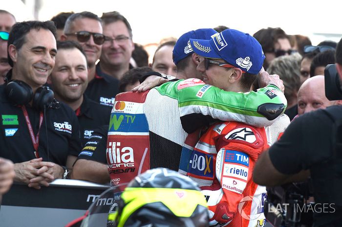 Tercero Jorge Lorenzo, Ducati Team, Aleix Espargaro, Aprilia Racing Team Gresini