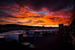 Sunset over the paddock