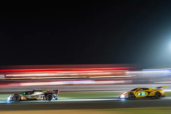 #38 Cadillac Hertz Team Jota Cadillac V-Series.R: Sebastien Bourdais, Earl Bamber, Jack Aitken, #33 TF Sport Corvette Z06 LMGT3.R: Ben Keating, Jonny Edgar, Nicky Catsburg
