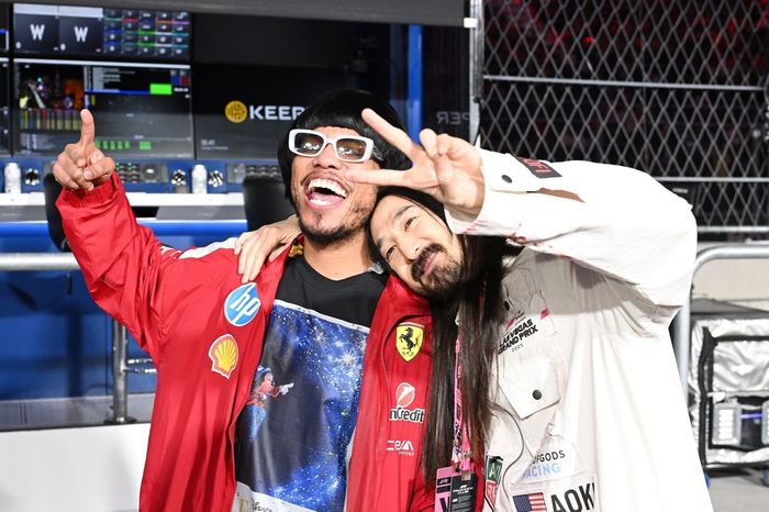 Steve Aoki antes del Gran Premio de F1 de Las Vegas