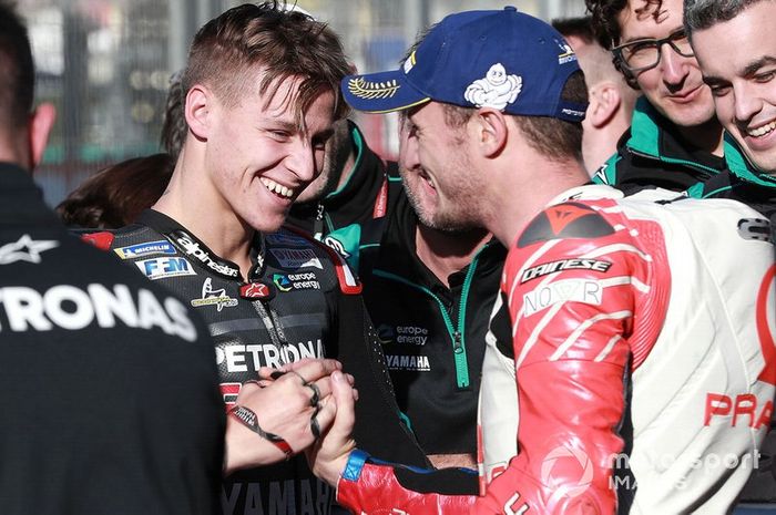 Poleman Fabio Quartararo, Petronas Yamaha SRT, 3º Jack Miller, Pramac Racing