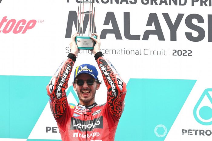 Podio: ganador Francesco Bagnaia, Ducati Team