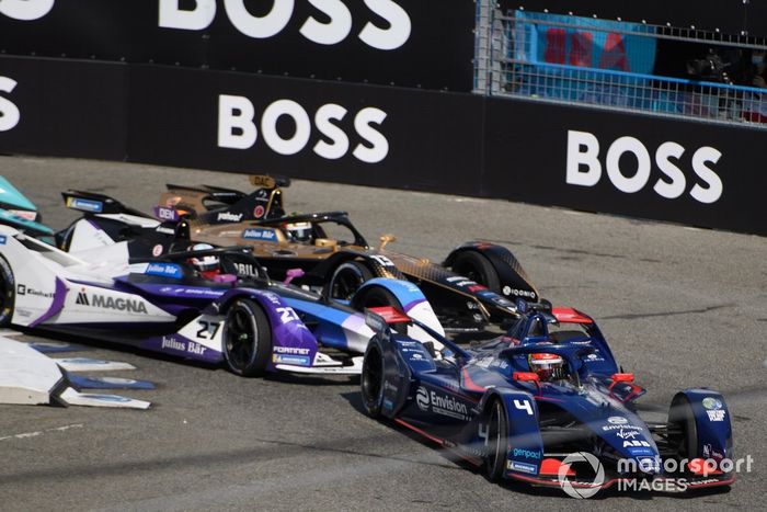 Robin Frijns, Envision Virgin Racing, Audi e-tron FE07, Jake Dennis, BMW I Andretti Motorsport, BMW iFE.21, Antonio Felix da Costa, DS Techeetah, DS E-Tense FE21