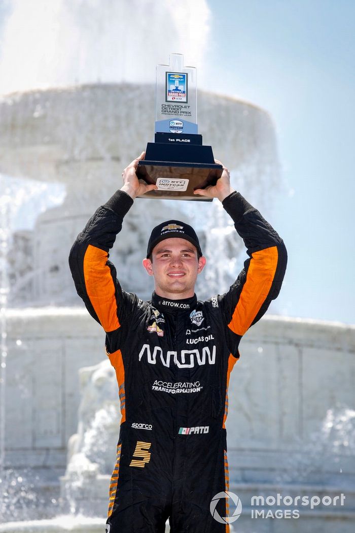 Ganador de la carrera Patricio O'Ward, Arrow McLaren SP Chevrolet