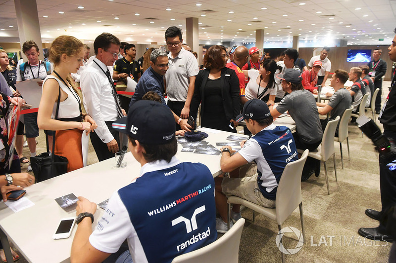 Lance Stroll, Williams and Felipe Massa, Williams