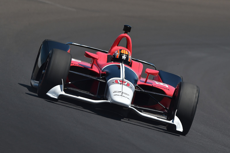 Oriol Servia testing the 2018 Honda IndyCar