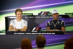 Nico Rosberg, Mercedes AMG F1, Lewis Hamilton, Mercedes AMG F1 during the press conference