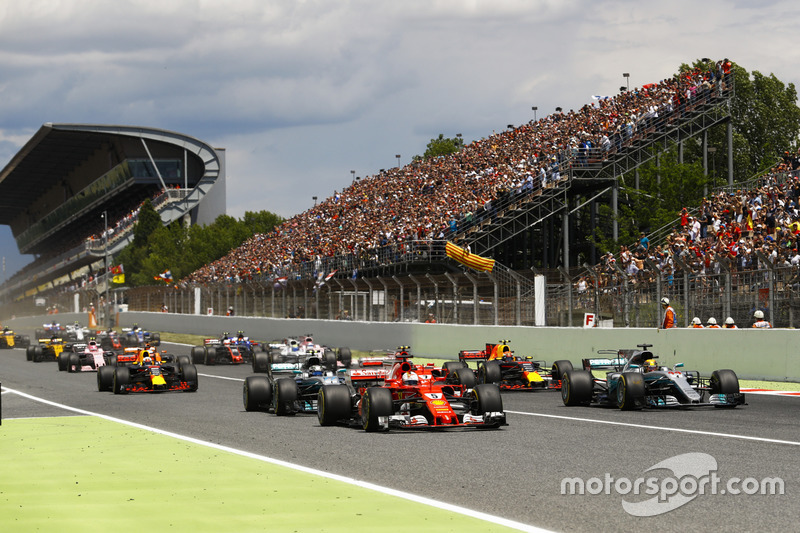 Льюіс Хемілтон, Mercedes AMG F1 W08, Себастьян Феттель, Ferrari SF70H
