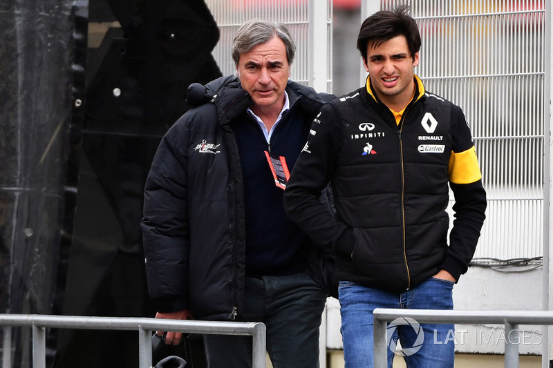 Carlos Sainz Jr., Renault Sport F1 Team with his Father Carlos Sainz