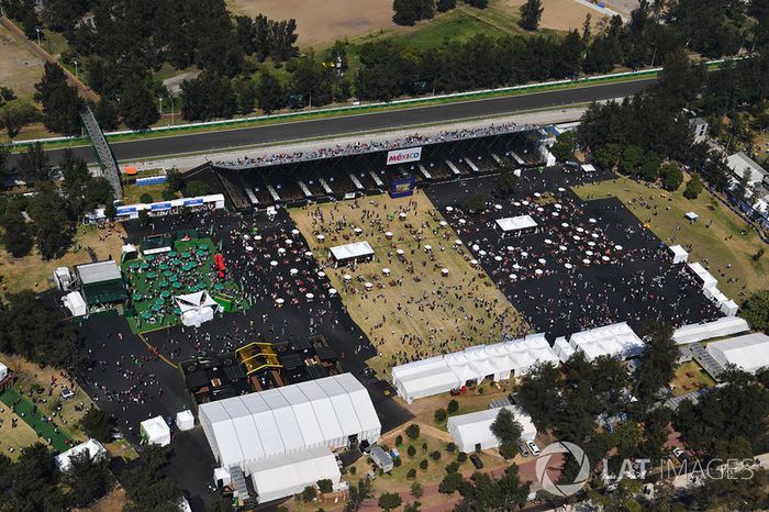 Vista desde el aire de la pista